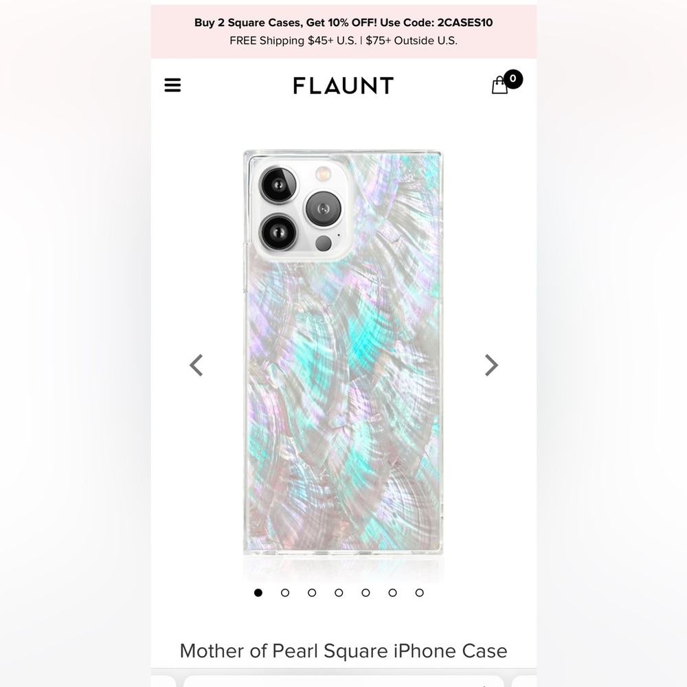 Flaunt - Mother of Pearl Square iPhone 14 Case